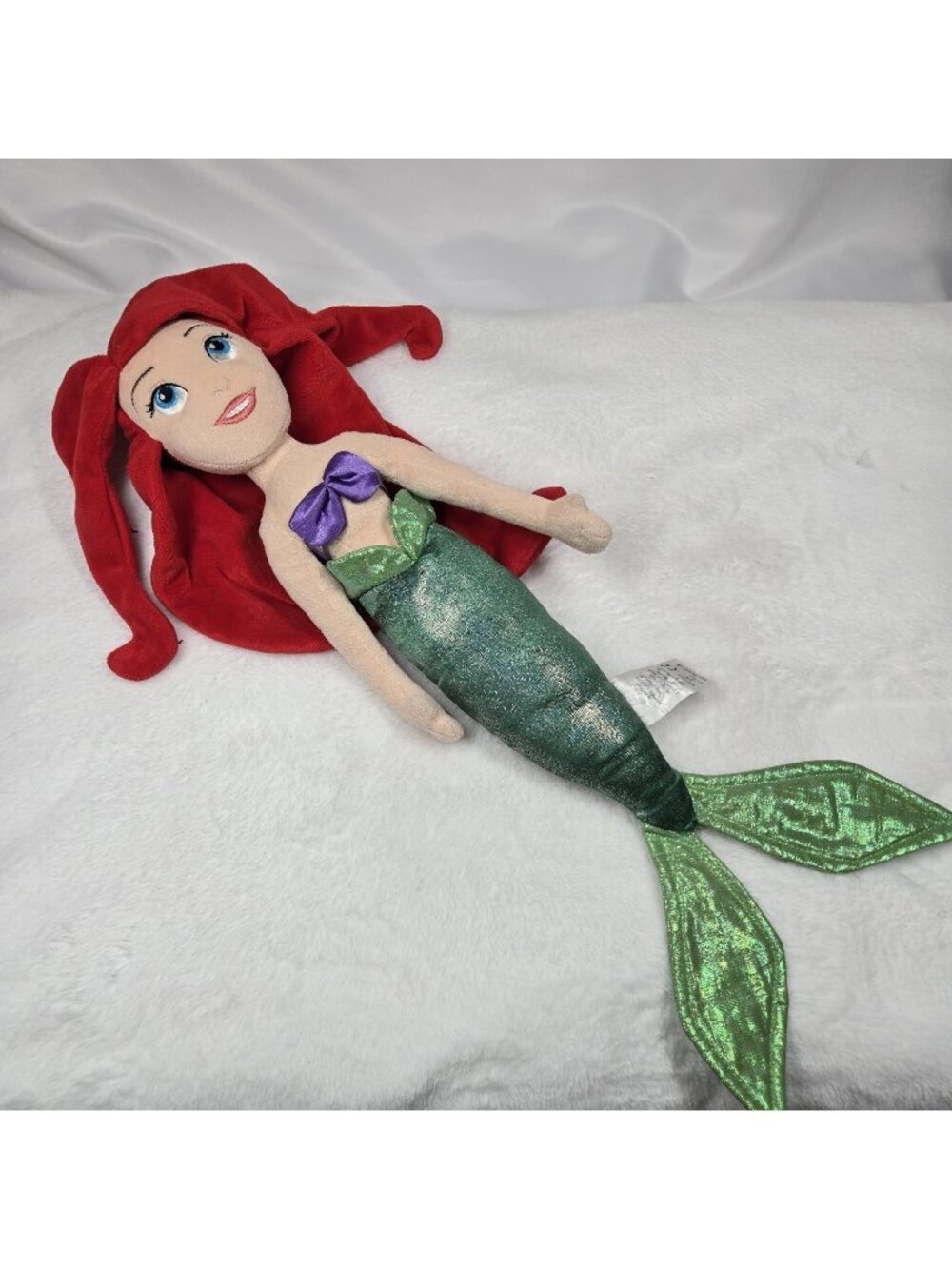 Disney Store ARIEL Plush The Little Mermaid Plush Doll Shimmery Tail 12”